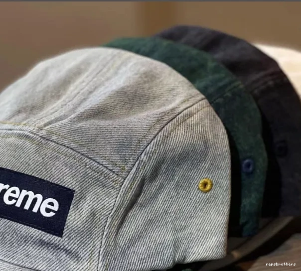 CAP DENIM Camping White Washed Water Black CAMP Blue Tannin Washed Hat Water SS23 0723